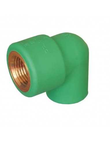 Gomito 90° fil. f. d. 20x1/2" green