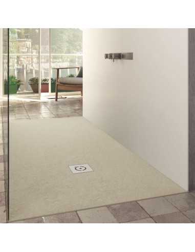 Piatto doccia QUARE Relief Plus 160x70x3,0 Bianco Puro con griglia e piletta