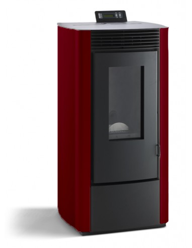 STUFA A PELLET CLIO CANALIZZATA 14 KW BORDEAUX